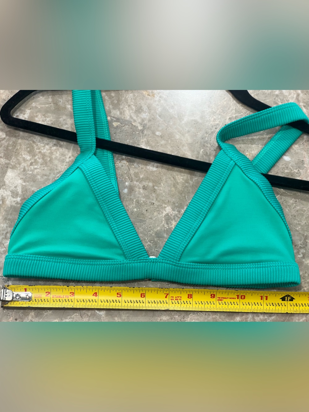 Oneone Green Triangle Ribbed Bikini Top - Picture 4 of 4